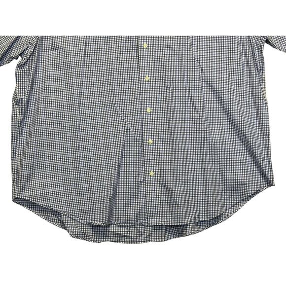 Ralph Lauren Classic Fit 2XB Blue Check Shirt Made in England Short Sleeve - Picture 11 of 16